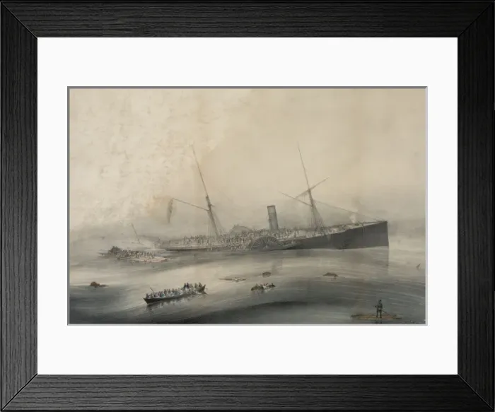 Framed Print : Wreck of the U. S. M. steam ship Arctic: off Cape Race Wednesd Framed Print : Wreck of the U. S. M. steam ship Arctic: off Cape Race Wednesd