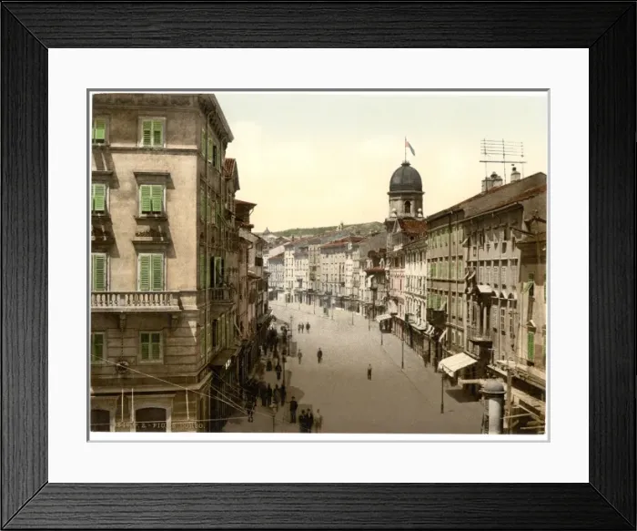 Framed Print : Fiume, the Corso, Croatia, Austro-Hungary Framed Print : Fiume, the Corso, Croatia, Austro-Hungary
