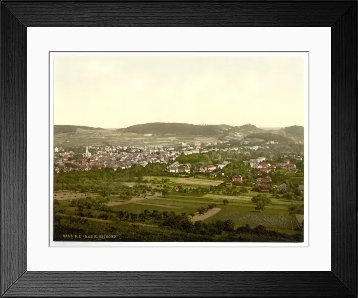 Framed Print : Bad Kissengen (i. e. Bad Kissingen), general view, Bavaria Framed Print : Bad Kissengen (i. e. Bad Kissingen), general view, Bavaria