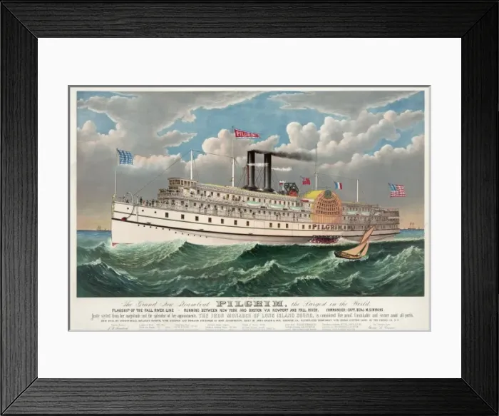 Framed Print : The grand new steamboat Pilgrim: the largest in the world: f Framed Print : The grand new steamboat Pilgrim: the largest in the world: f