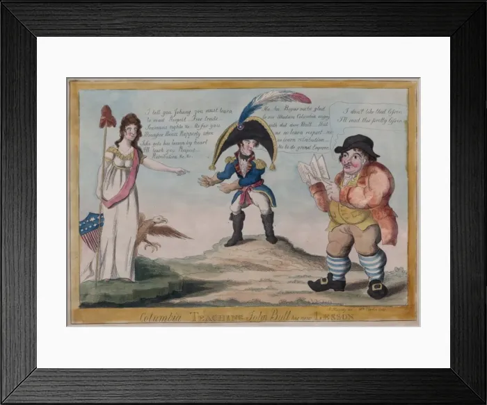 Framed Print : Columbia teaching John Bull his new lesson Framed Print : Columbia teaching John Bull his new lesson