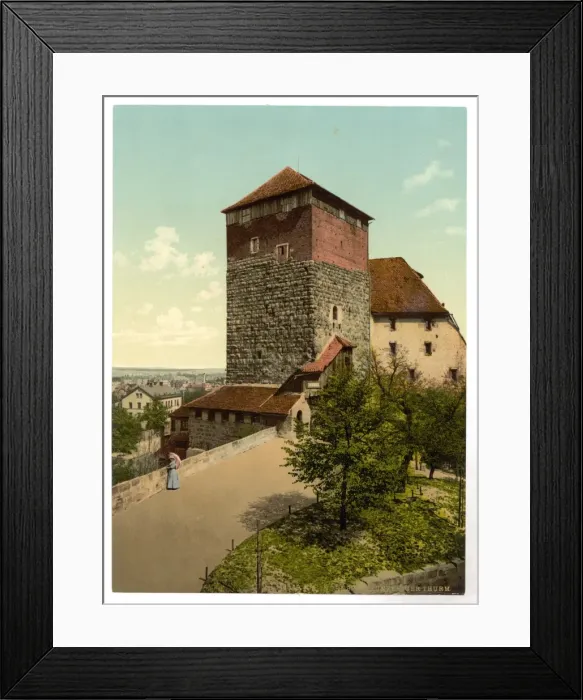 Framed Print : The Quintagonal tower (i. e. Funfeckiger Turm), Nuremberg, Ba Framed Print : The Quintagonal tower (i. e. Funfeckiger Turm), Nuremberg, Ba