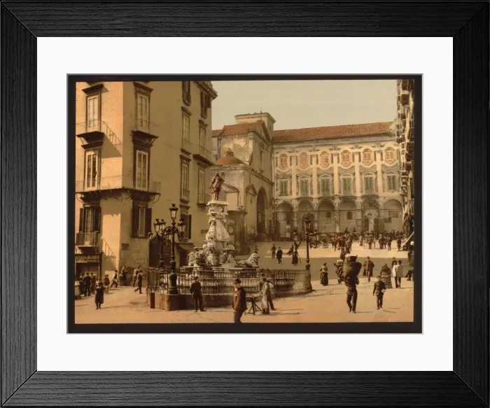 Framed Print : Piazetta Monteoliveto, Naples, Italy Framed Print : Piazetta Monteoliveto, Naples, Italy