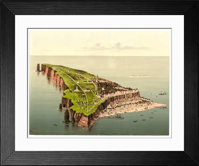 Framed Print : Birdseye view, Helgoland, Germany Framed Print : Birdseye view, Helgoland, Germany
