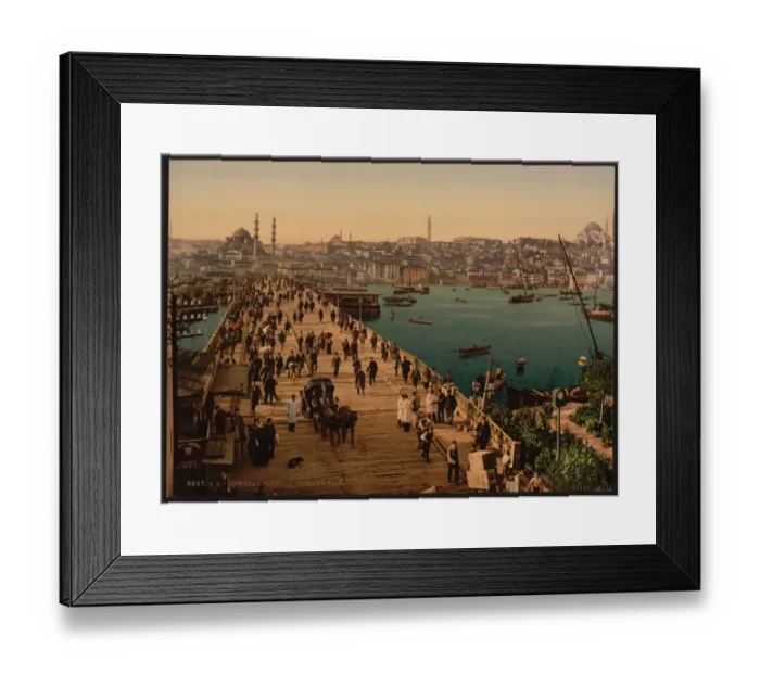 Framed Print : Kara-Keui (Galata) bridge, Constantinople, Turkey Framed Print : Kara-Keui (Galata) bridge, Constantinople, Turkey