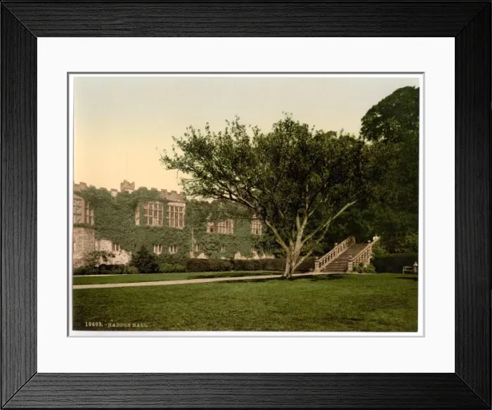 Framed Print : Haddon Hall, from the terrace, Derbyshire, England Framed Print : Haddon Hall, from the terrace, Derbyshire, England