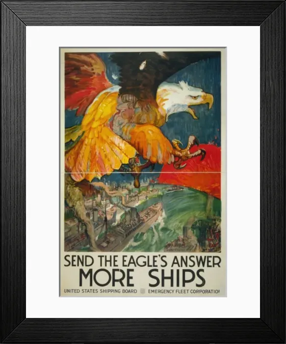 Framed Print : Send the eagles answer - more ships United States Shipping Framed Print : Send the eagles answer - more ships United States Shipping