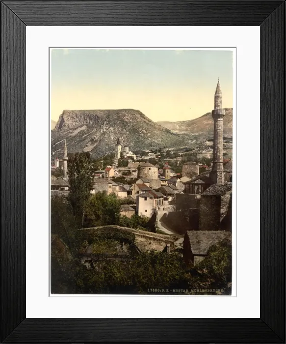 Framed Print : Mostar, Muhlen Bridge, Herzegowina, Austro-Hungary Framed Print : Mostar, Muhlen Bridge, Herzegowina, Austro-Hungary