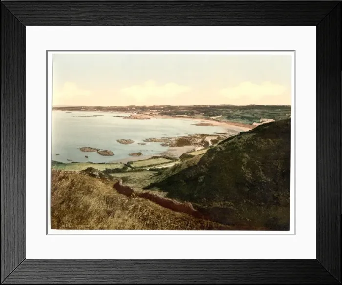 Framed Print : Guernsey, Rocquaine Bay, Channel Islands, England Framed Print : Guernsey, Rocquaine Bay, Channel Islands, England