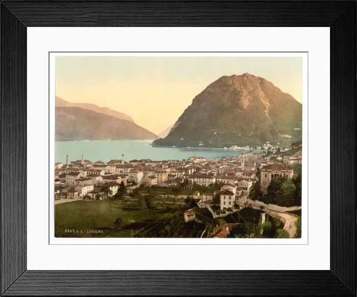 Framed Print : Lugano, general view, Tessin, Switzerland Framed Print : Lugano, general view, Tessin, Switzerland