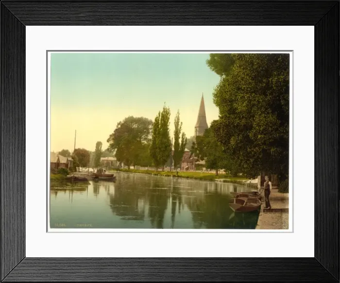 Framed Print : Thorpe, church and river, Norwich, England Framed Print : Thorpe, church and river, Norwich, England
