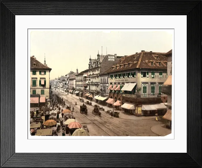 Framed Print : Kaiser Strasse, Karlsruhe, Baden, Germany Framed Print : Kaiser Strasse, Karlsruhe, Baden, Germany