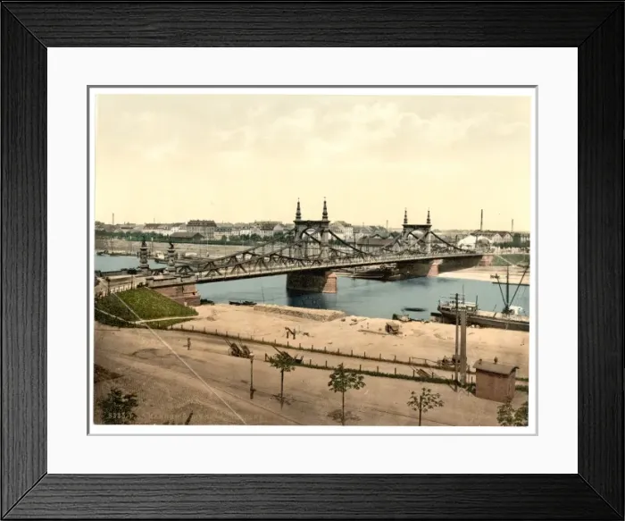 Framed Print : The Neckar Bridge, Mannheim, Baden, Germany Framed Print : The Neckar Bridge, Mannheim, Baden, Germany