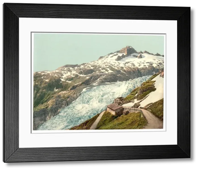 Framed Print : Furka Pass and Rhone Glacier, Bernese Oberland, Switzerland Framed Print : Furka Pass and Rhone Glacier, Bernese Oberland, Switzerland