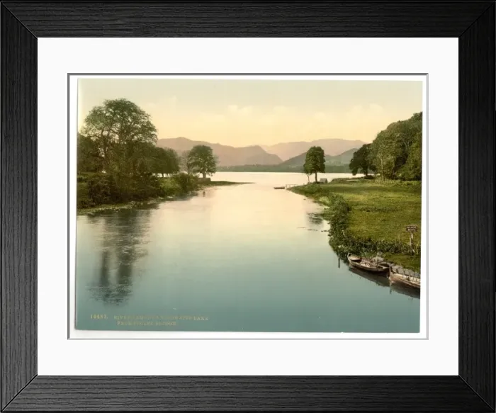 Framed Print : Ullswater and River Eamont from Pooley Bridge, Lake District Framed Print : Ullswater and River Eamont from Pooley Bridge, Lake District