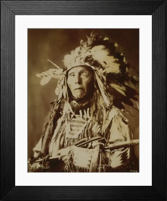 Framed Print : Shot in The Eye - Sioux Framed Print : Shot in The Eye - Sioux