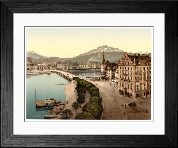 Framed Print : New Bridge and Pilatus, Lucerne, Switzerland Framed Print : New Bridge and Pilatus, Lucerne, Switzerland