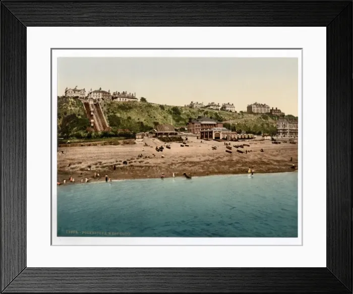 Framed Print : West Cliff, Folkestone, England Framed Print : West Cliff, Folkestone, England