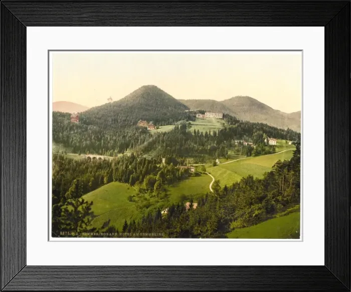 Framed Print : Semmering Railway, Hotel at Semmering, Styria, Austro-Hungar Framed Print : Semmering Railway, Hotel at Semmering, Styria, Austro-Hungar