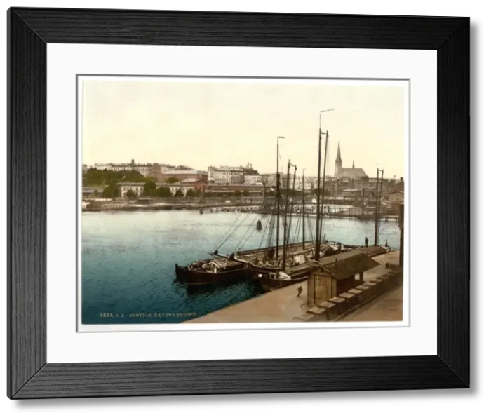 Framed Print : The Harbor, Stettin, Germany Framed Print : The Harbor, Stettin, Germany
