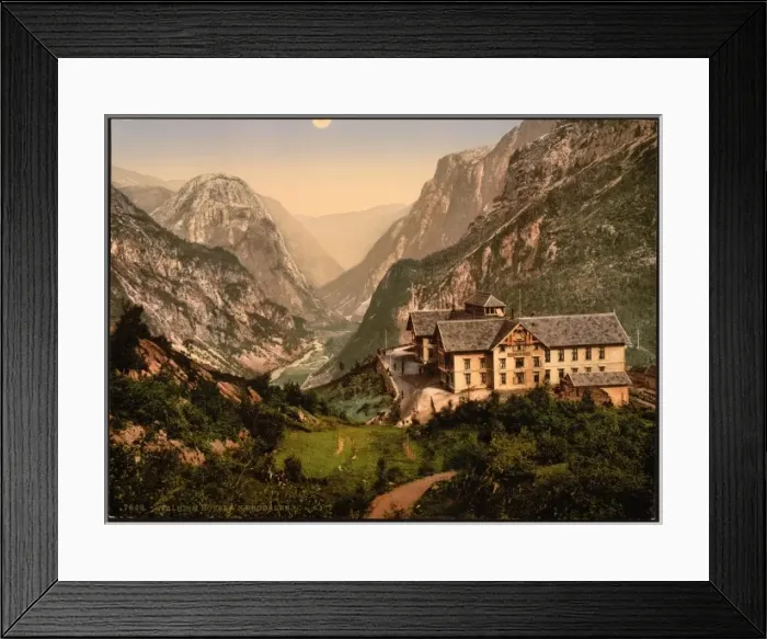 Framed Print : Stalheim Hotel & Naerodalen (ie. Naeroydalen) Norway Stalh Framed Print : Stalheim Hotel & Naerodalen (ie. Naeroydalen) Norway Stalh