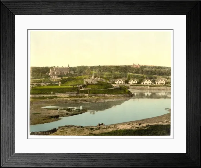 Framed Print : Castle and church, Bude, Cornwall, England Framed Print : Castle and church, Bude, Cornwall, England