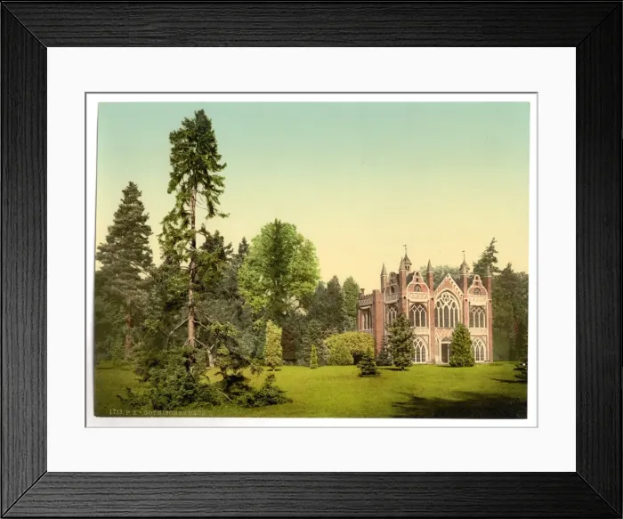 Framed Print : Gothic House I, park of Worlitz, Anhalt, Germany Framed Print : Gothic House I, park of Worlitz, Anhalt, Germany