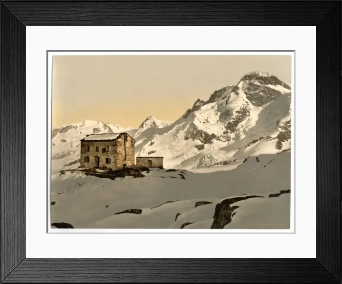 Framed Print : Theodulpass, with Club Cottage, Valais, Alps of, Switzerland Framed Print : Theodulpass, with Club Cottage, Valais, Alps of, Switzerland