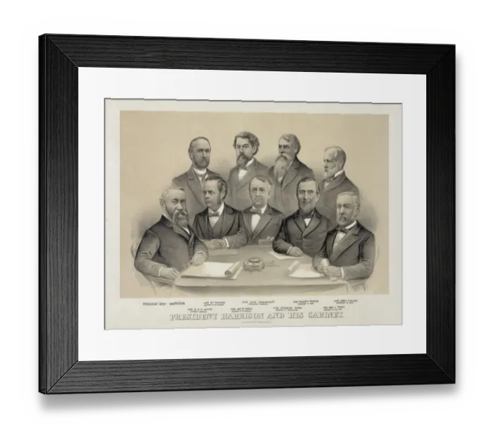 Framed Print : President Harrison and his cabinet Framed Print : President Harrison and his cabinet
