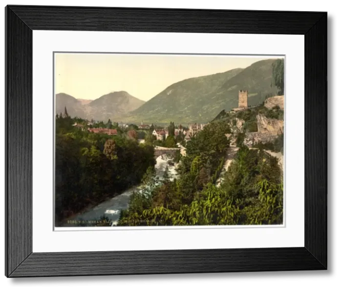 Framed Print : Meran, from Gilfpromenade, Tyrol, Austro-Hungary Framed Print : Meran, from Gilfpromenade, Tyrol, Austro-Hungary