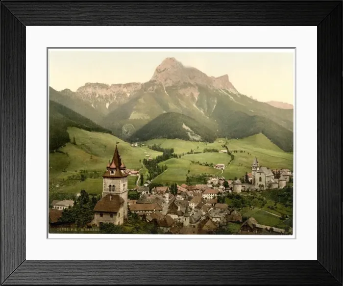 Framed Print : Eisenerz, general view, Upper Austria, Austro-Hungary Framed Print : Eisenerz, general view, Upper Austria, Austro-Hungary