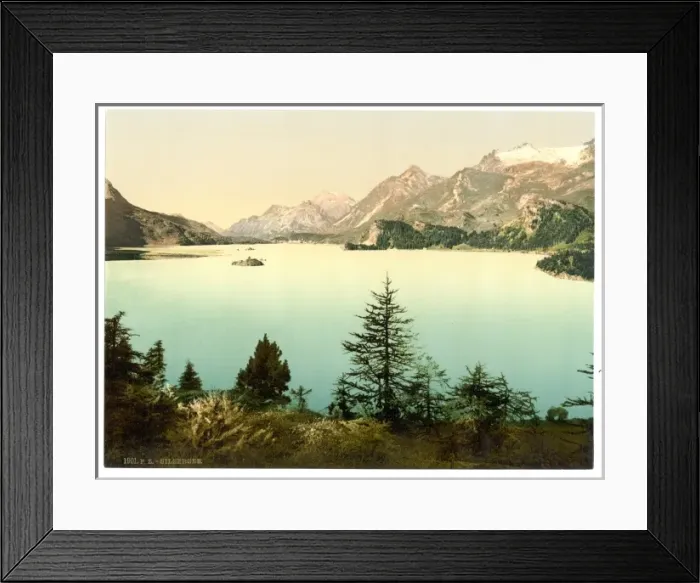 Framed Print : Upper Engadine, Lake Sils, Grisons, Switzerland Framed Print : Upper Engadine, Lake Sils, Grisons, Switzerland