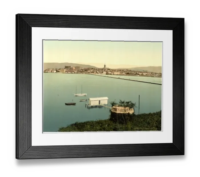 Framed Print : Capo d Istria (i. e. Capodistria), general view, Istria, Aus Framed Print : Capo d Istria (i. e. Capodistria), general view, Istria, Aus