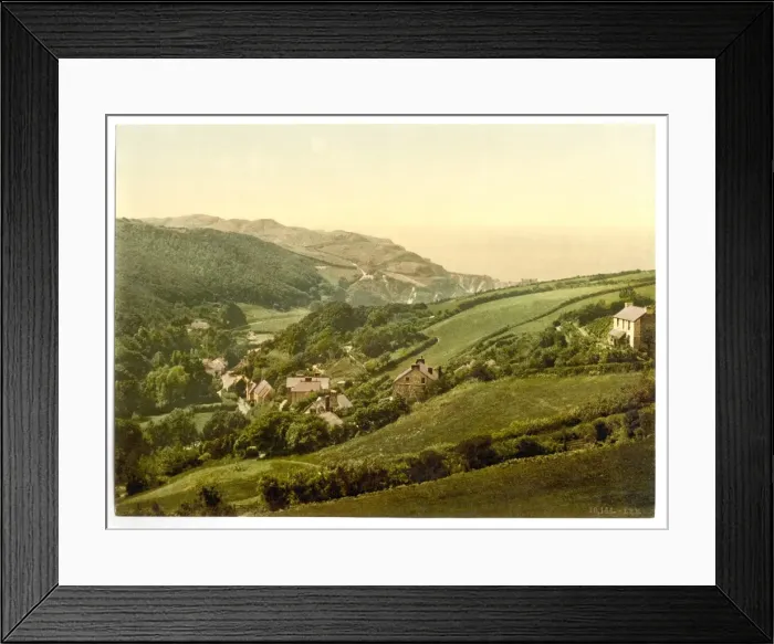 Framed Print : General view, Lee (Devon), England Framed Print : General view, Lee (Devon), England