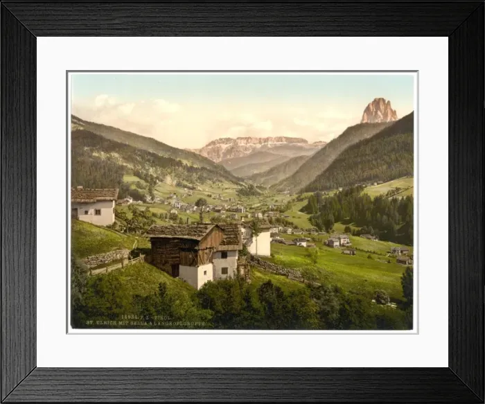 Framed Print : Grodenthal, with Sella, and Langkoflgruppe, Tyrol, Austro-Hu Framed Print : Grodenthal, with Sella, and Langkoflgruppe, Tyrol, Austro-Hu