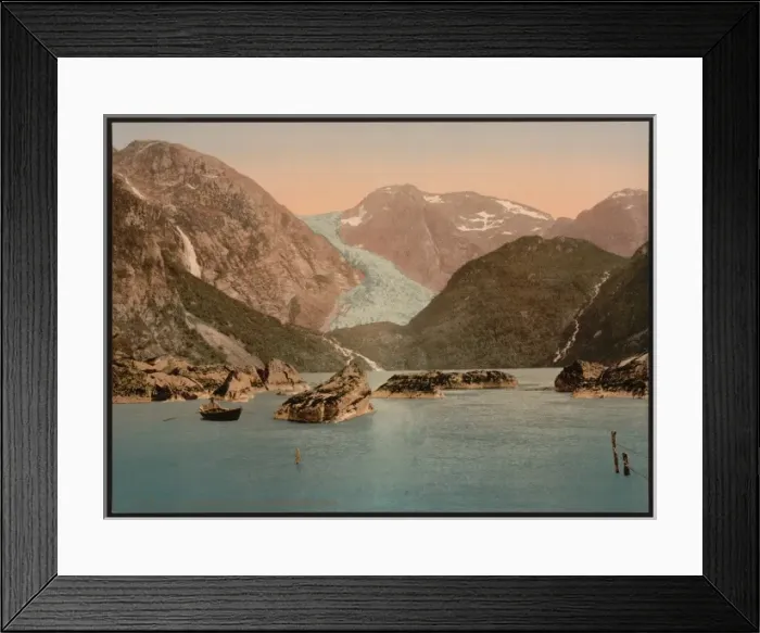 Framed Print : Bondhus glacier and lake, Hardanger Fjord, Handanger, Norway Framed Print : Bondhus glacier and lake, Hardanger Fjord, Handanger, Norway
