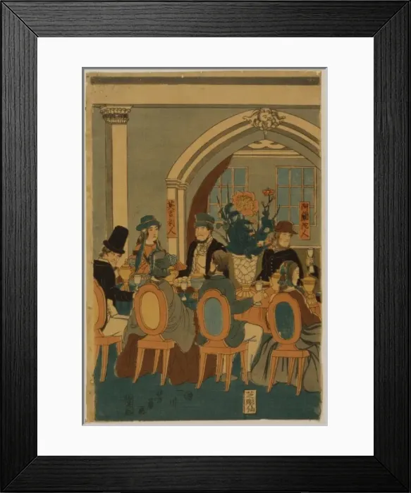 Framed Print : Banquet of five nations Yokohama club Framed Print : Banquet of five nations Yokohama club