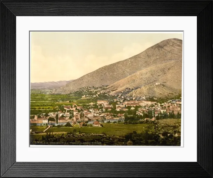 Framed Print : Trebinjica, general view, Herzegowina, Austro-Hungary Framed Print : Trebinjica, general view, Herzegowina, Austro-Hungary