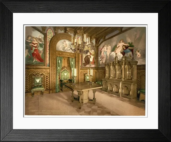 Framed Print : Pictures of the Tannhauser story, Arbeitszimmer, Neuschwanst Framed Print : Pictures of the Tannhauser story, Arbeitszimmer, Neuschwanst