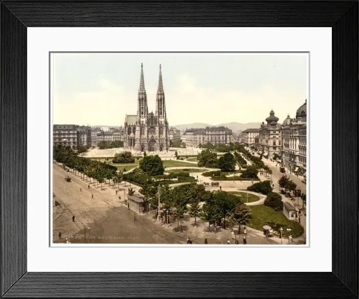 Framed Print : Maximilian Place, Vienna, Austro-Hungary Framed Print : Maximilian Place, Vienna, Austro-Hungary