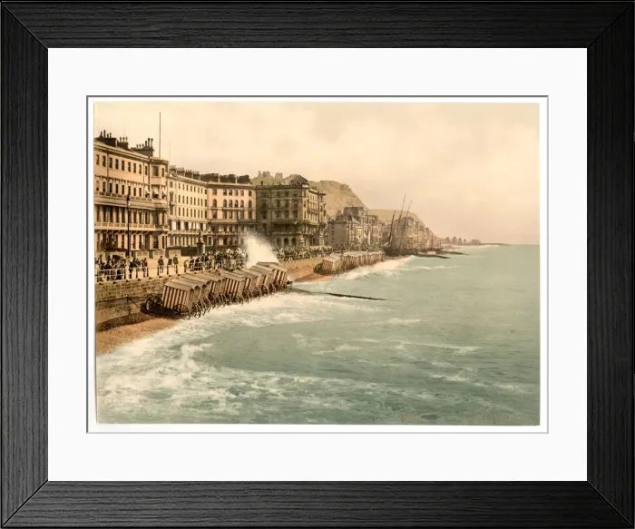 Framed Print : The parade, Hastings, England Framed Print : The parade, Hastings, England