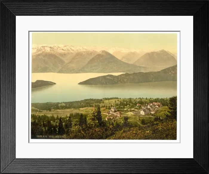 Framed Print : Panorama of Rigi Kaltbad and the Lake of the Four Cantons, f Framed Print : Panorama of Rigi Kaltbad and the Lake of the Four Cantons, f