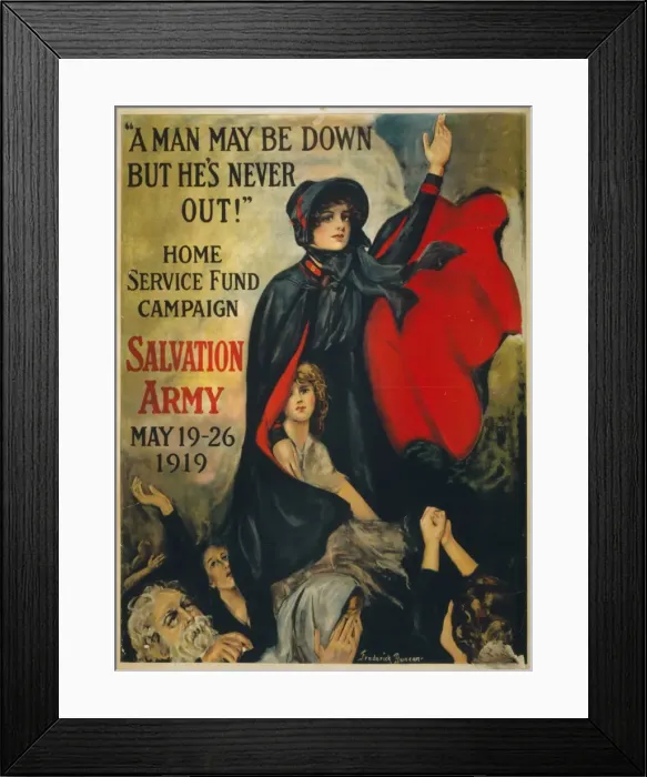 Framed Print : A man may be down but hes never out! Home Service Fund Camp Framed Print : A man may be down but hes never out! Home Service Fund Camp