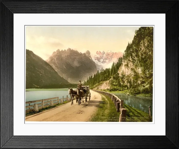 Framed Print : Monte Cristallo and Mont Popena, Ampezzostrasse with Durrens Framed Print : Monte Cristallo and Mont Popena, Ampezzostrasse with Durrens