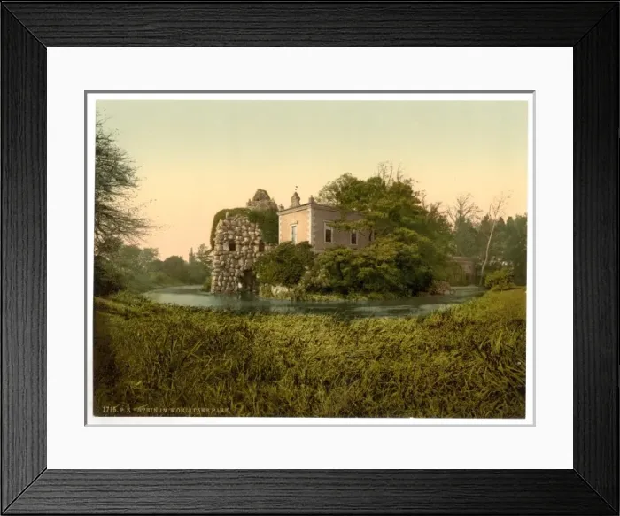 Framed Print : Stein, park of Worlitz, Anhalt, Germany Framed Print : Stein, park of Worlitz, Anhalt, Germany