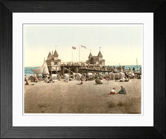 Framed Print : The pier, Ahlbeck, Pommeraina sic, Germany Framed Print : The pier, Ahlbeck, Pommeraina sic, Germany