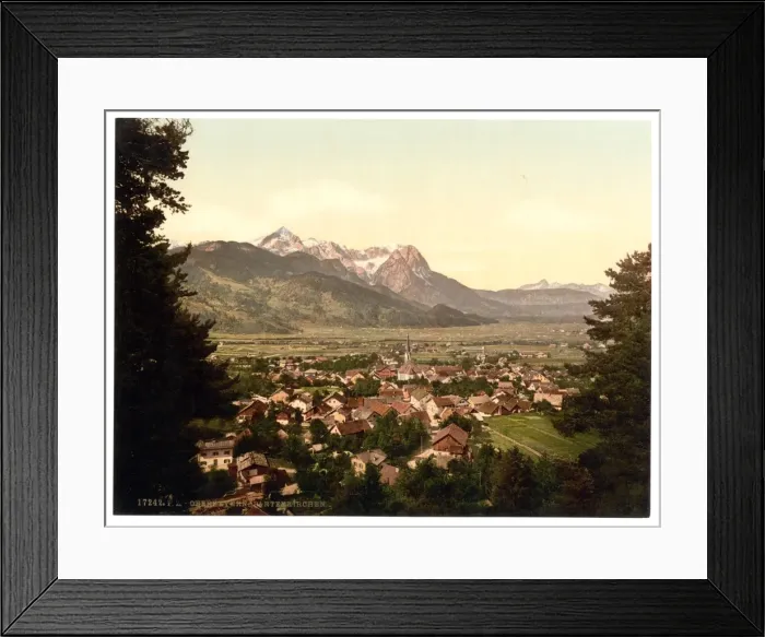 Framed Print : Partenkirchen, general view, Upper Bavaria, Germany Framed Print : Partenkirchen, general view, Upper Bavaria, Germany