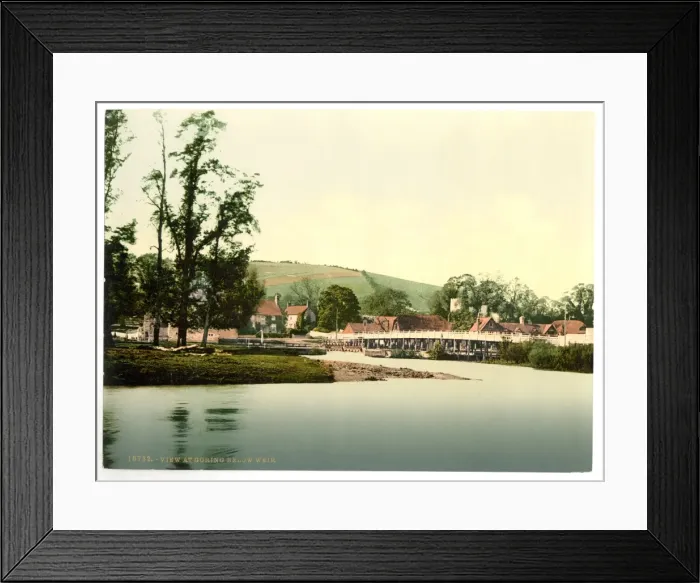 Framed Print : View at Goring, below the Weir, London and suburbs, England Framed Print : View at Goring, below the Weir, London and suburbs, England