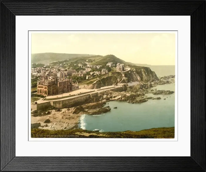 Framed Print : Town and hotels from Capstone, Ilfracombe, England Framed Print : Town and hotels from Capstone, Ilfracombe, England