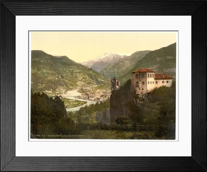 Framed Print : Haselburg and view of Bosen, Tyrol, Austro-Hungary Framed Print : Haselburg and view of Bosen, Tyrol, Austro-Hungary